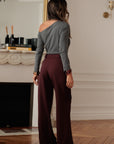 Pantalon Eddie bordeaux
