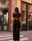 Combi-pantalon Ysé noire (PRÉCOMMANDE)