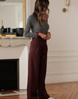 Pantalon Eddie bordeaux