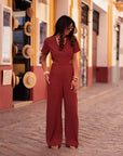 Combi-pantalon Ysé terracotta