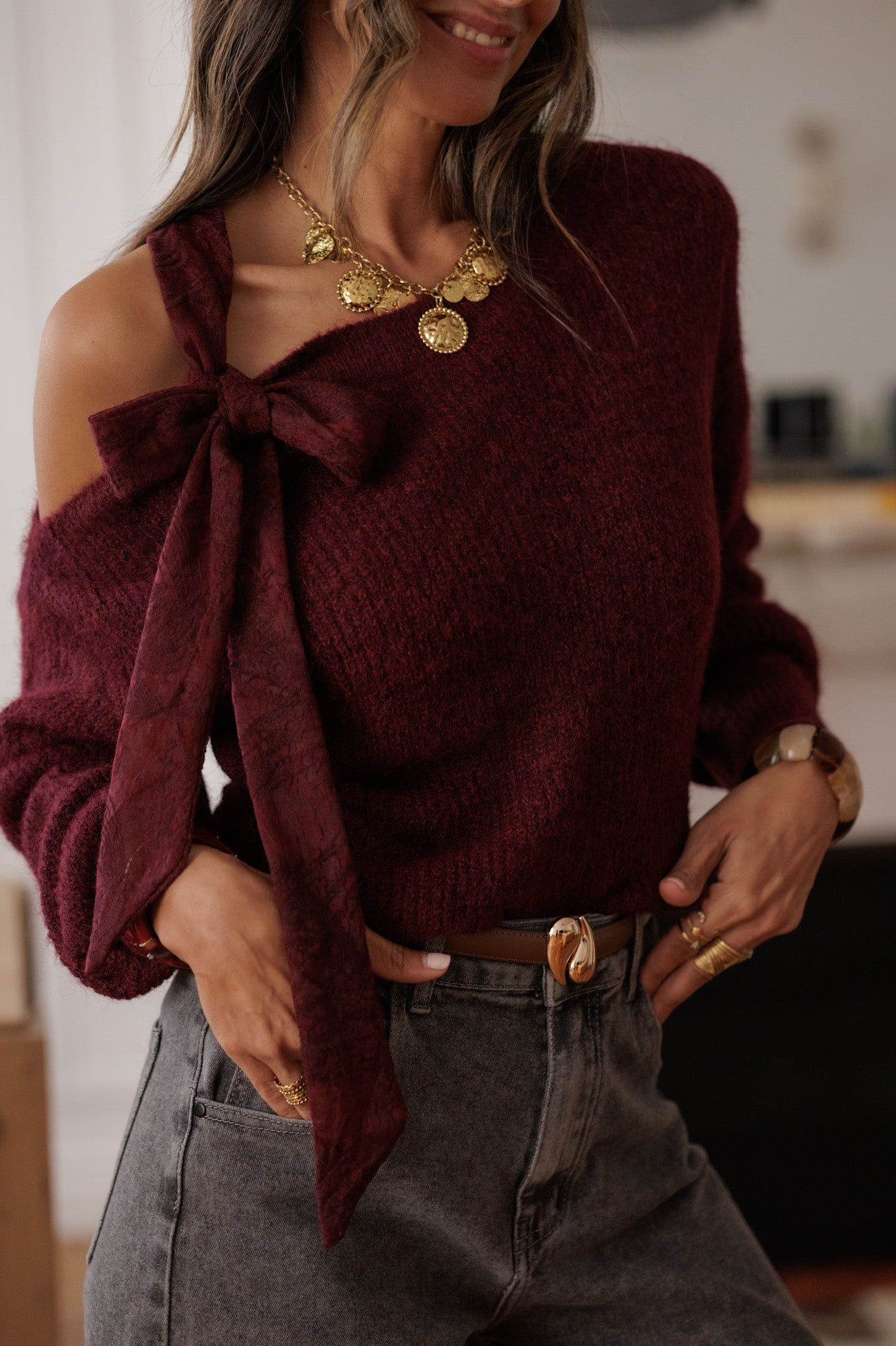 Pull Inara bordeaux