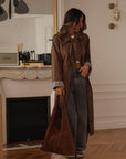 Trench long Sixtine marron