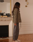Veste Nélie matelassée leopard
