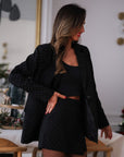 Jupe-short femme noire à strass argentés Ariana (vue 9)