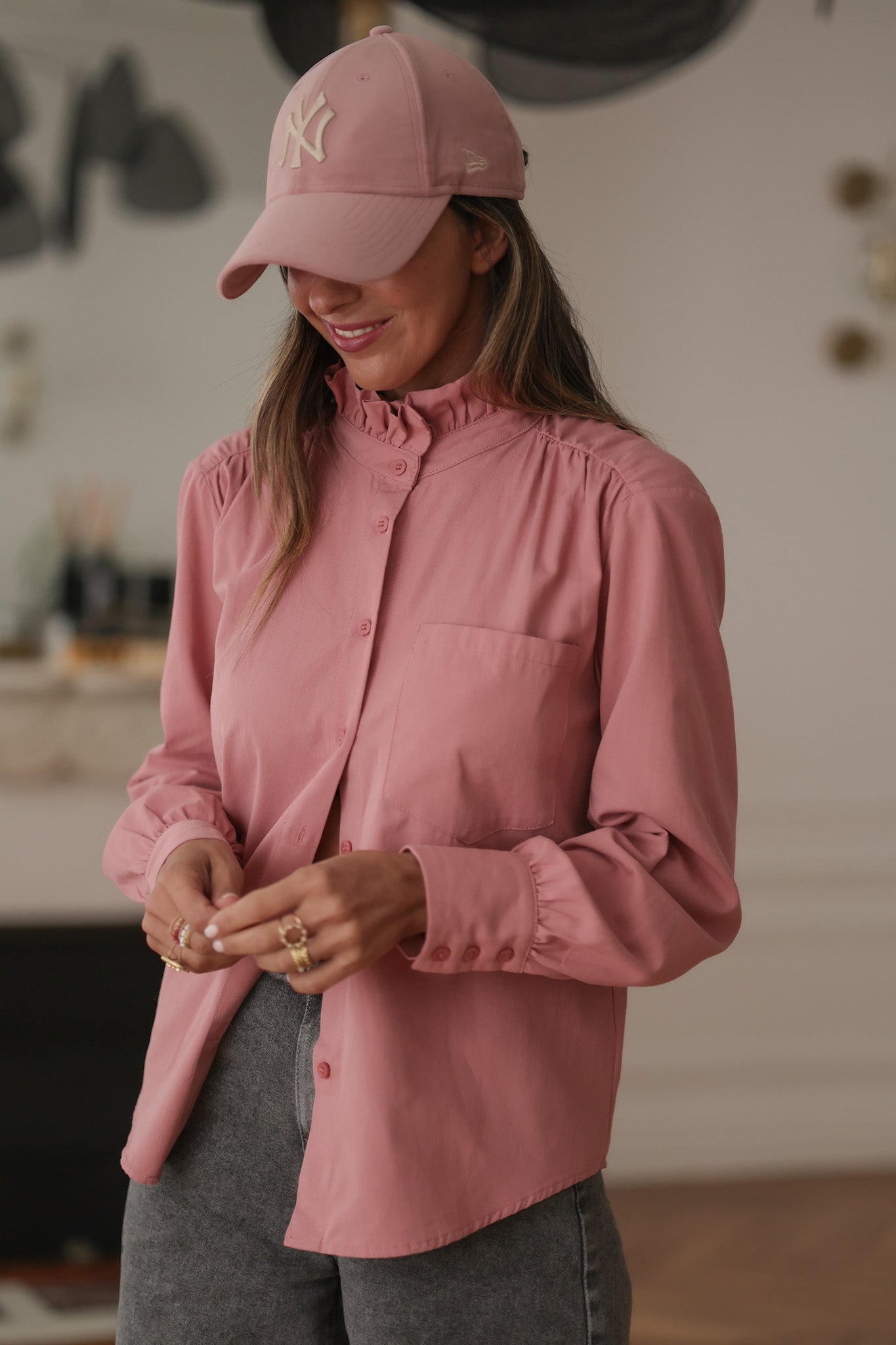 Chemise Mila rose
