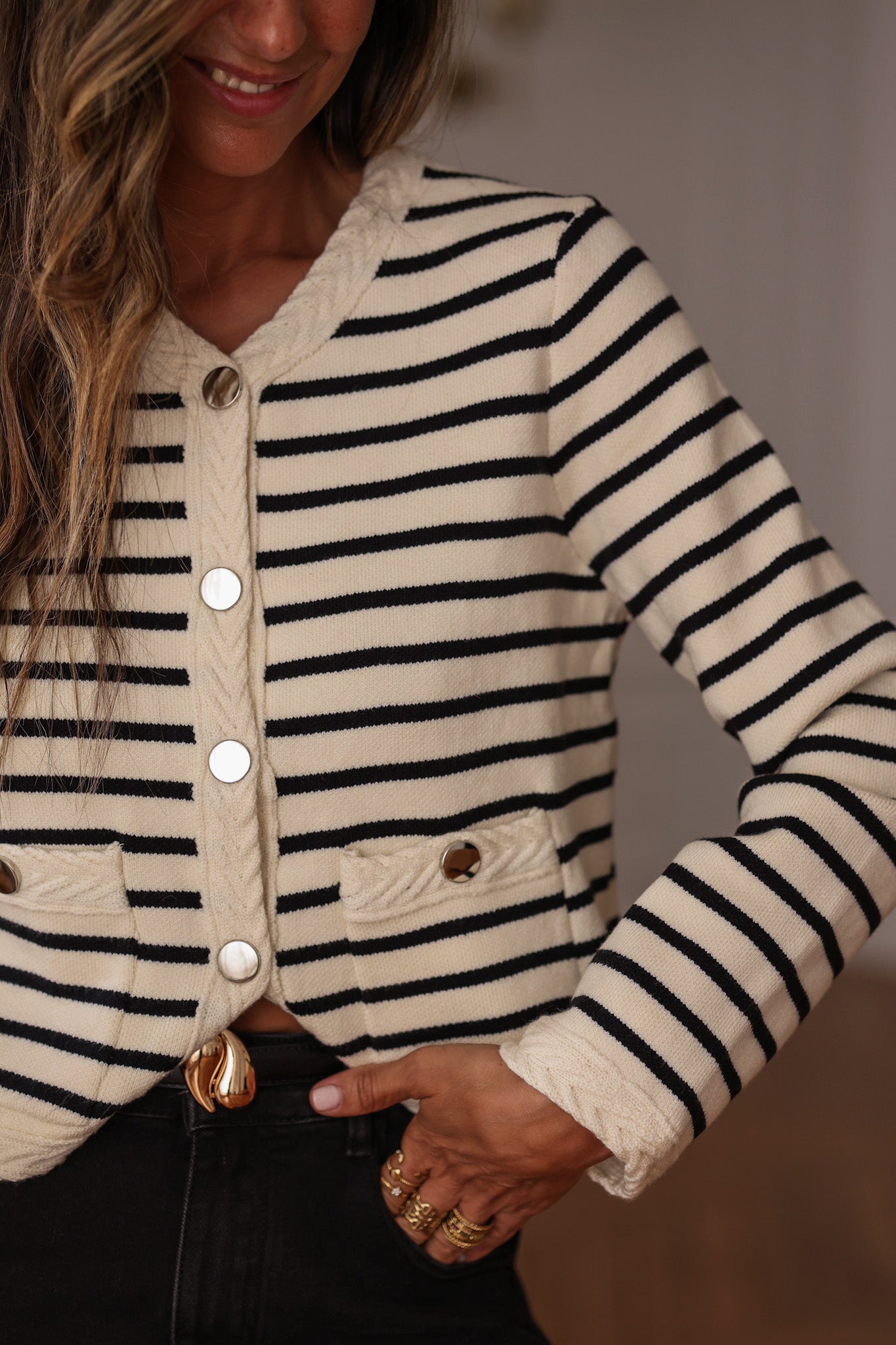 Gilet Garance marinière