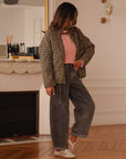 Veste Nélie matelassée leopard