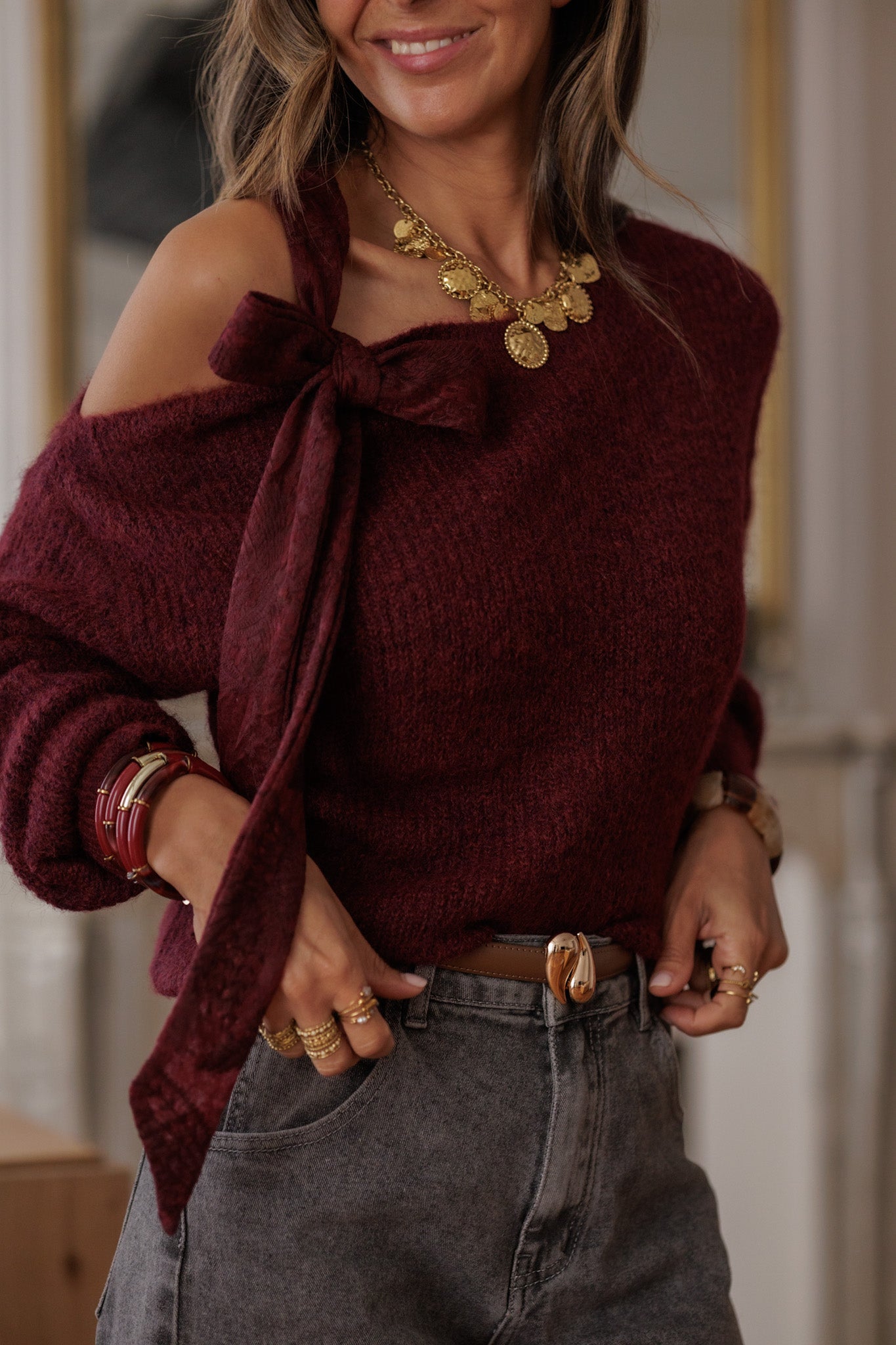 Pull Inara bordeaux