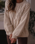 Pull Collynn torsadé beige