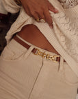 Ceinture Andy camel en cuir
