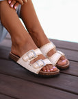 Sandales Charlize plates blanches