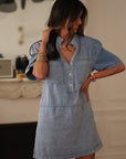 Robe en jean Manola bleu clair