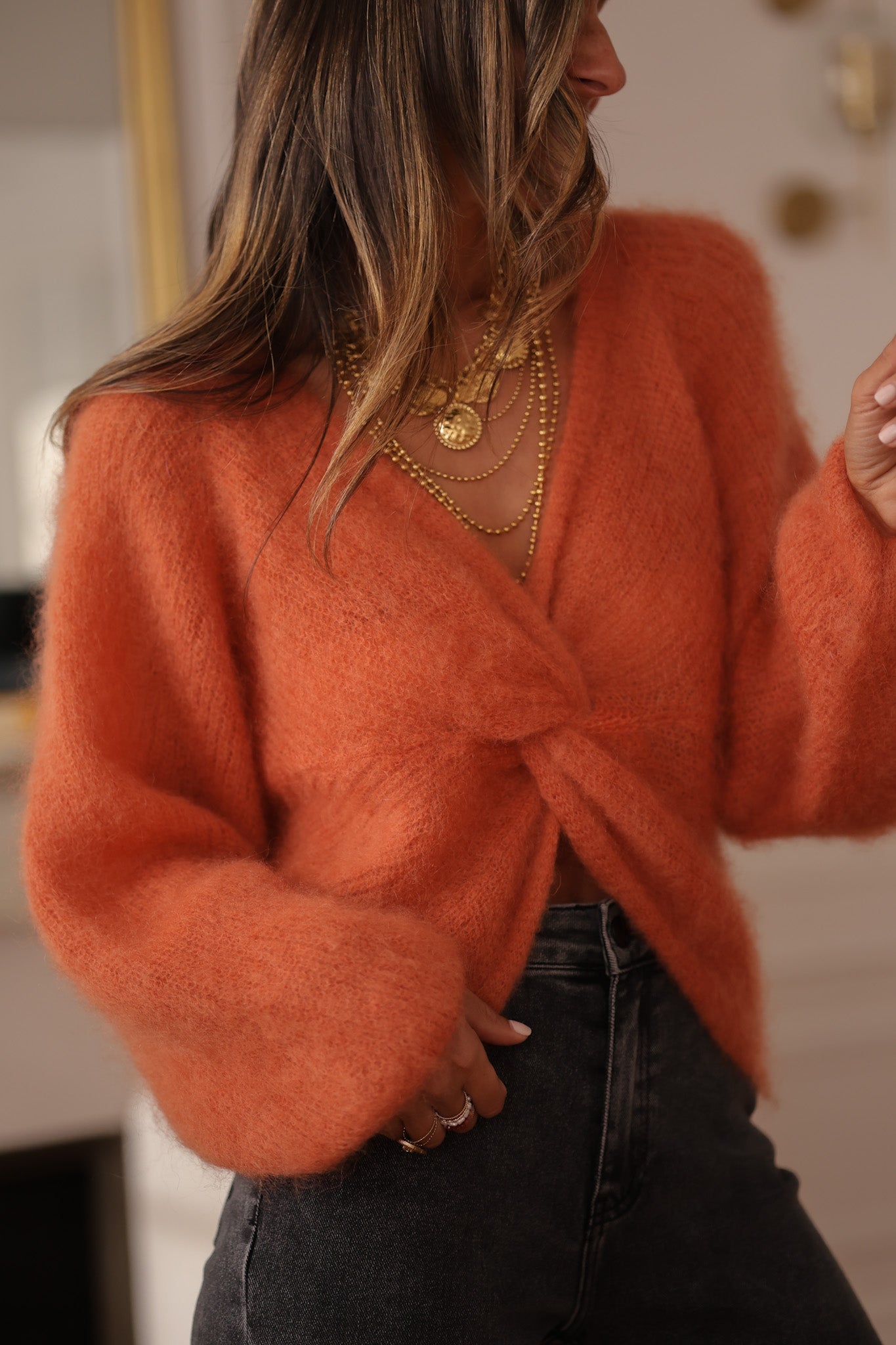 Pull Maury terracotta