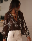 Blouse Anita choco