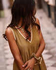 Robe Anja vert olive