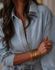 Chemise Evie en jean bleu clair