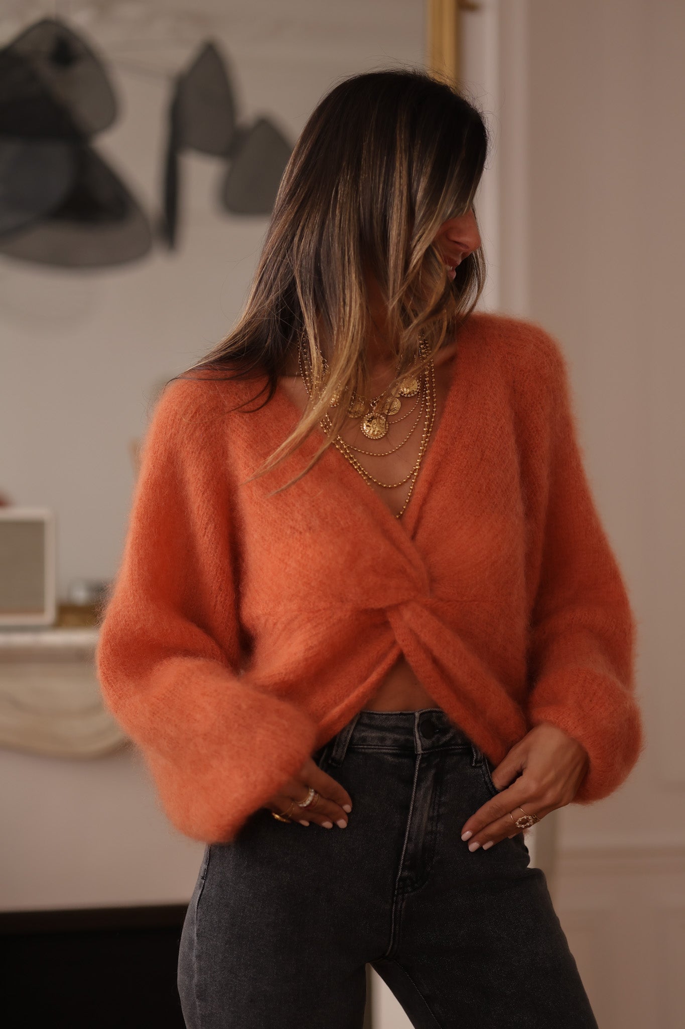 Pull Maury terracotta
