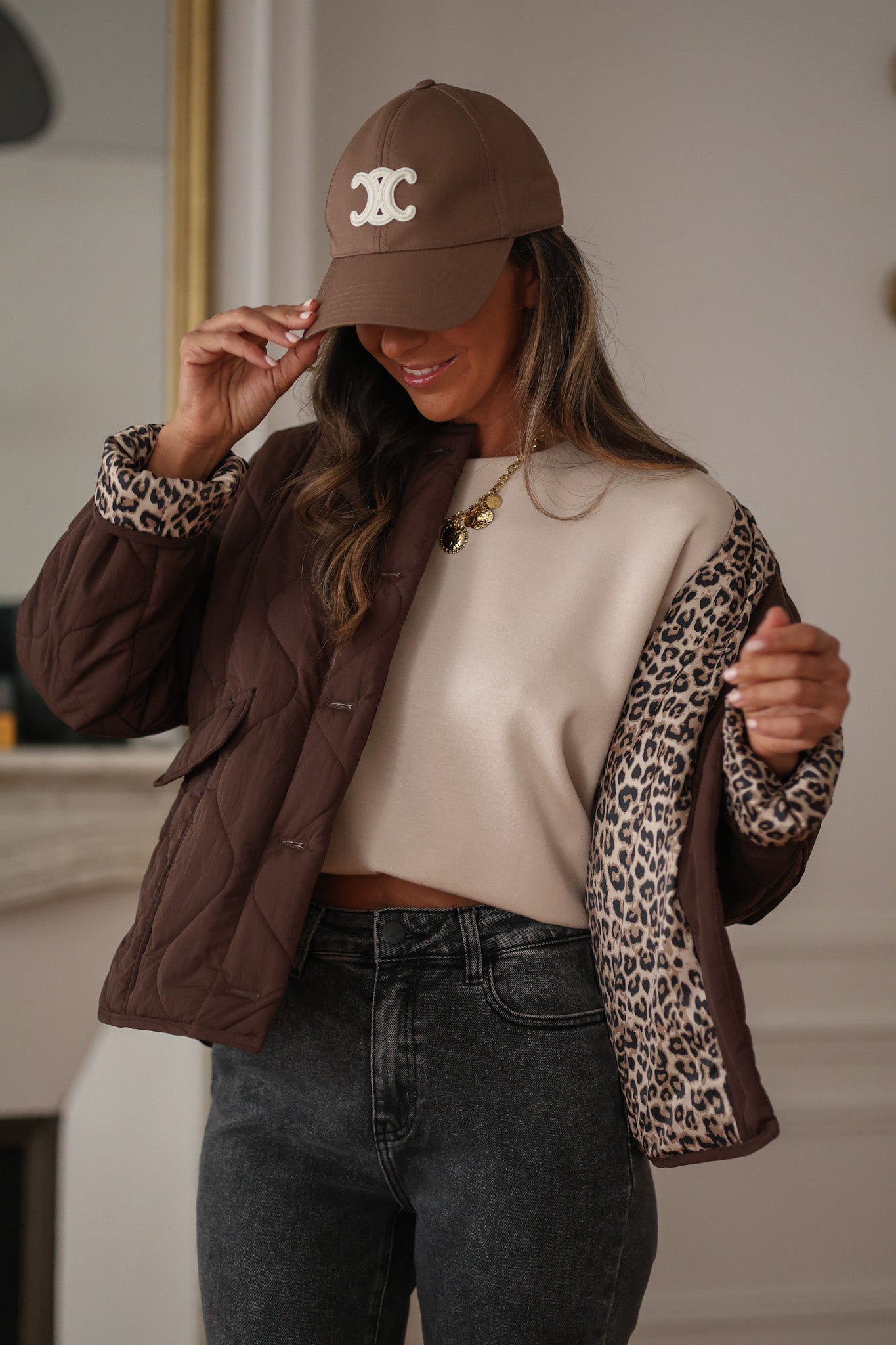 Veste May matelassée marron