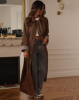 Trench long Sixtine marron
