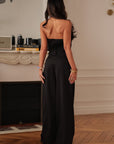 Ensemble femme noir pantalon fluide et bustier chic élégant (vue 10)