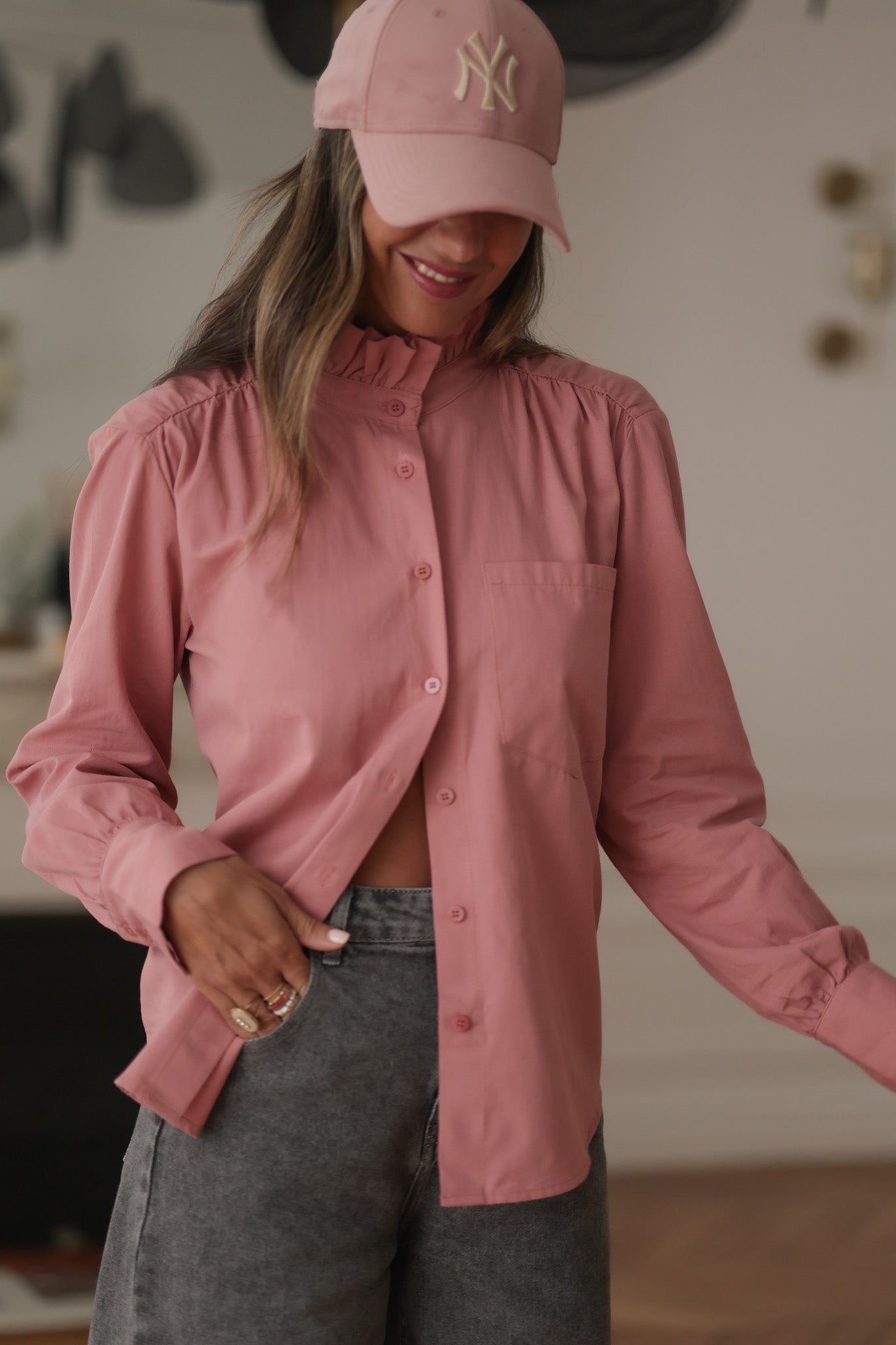Chemise Mila rose