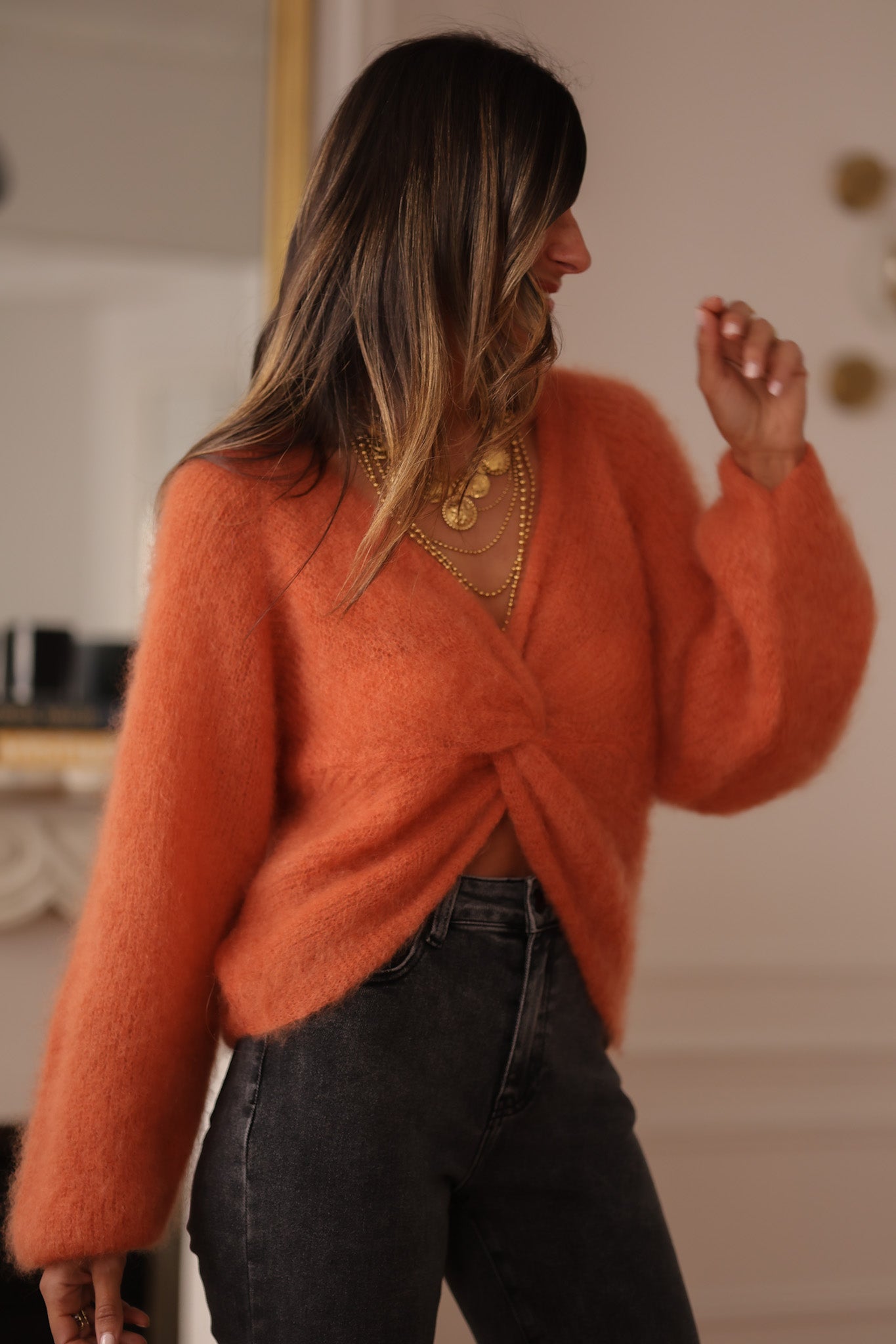 Pull Maury terracotta