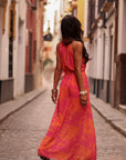 Robe Laly rose et orange