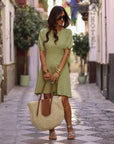 Robe Célinda courte verte