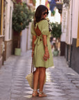 Robe Célinda courte verte