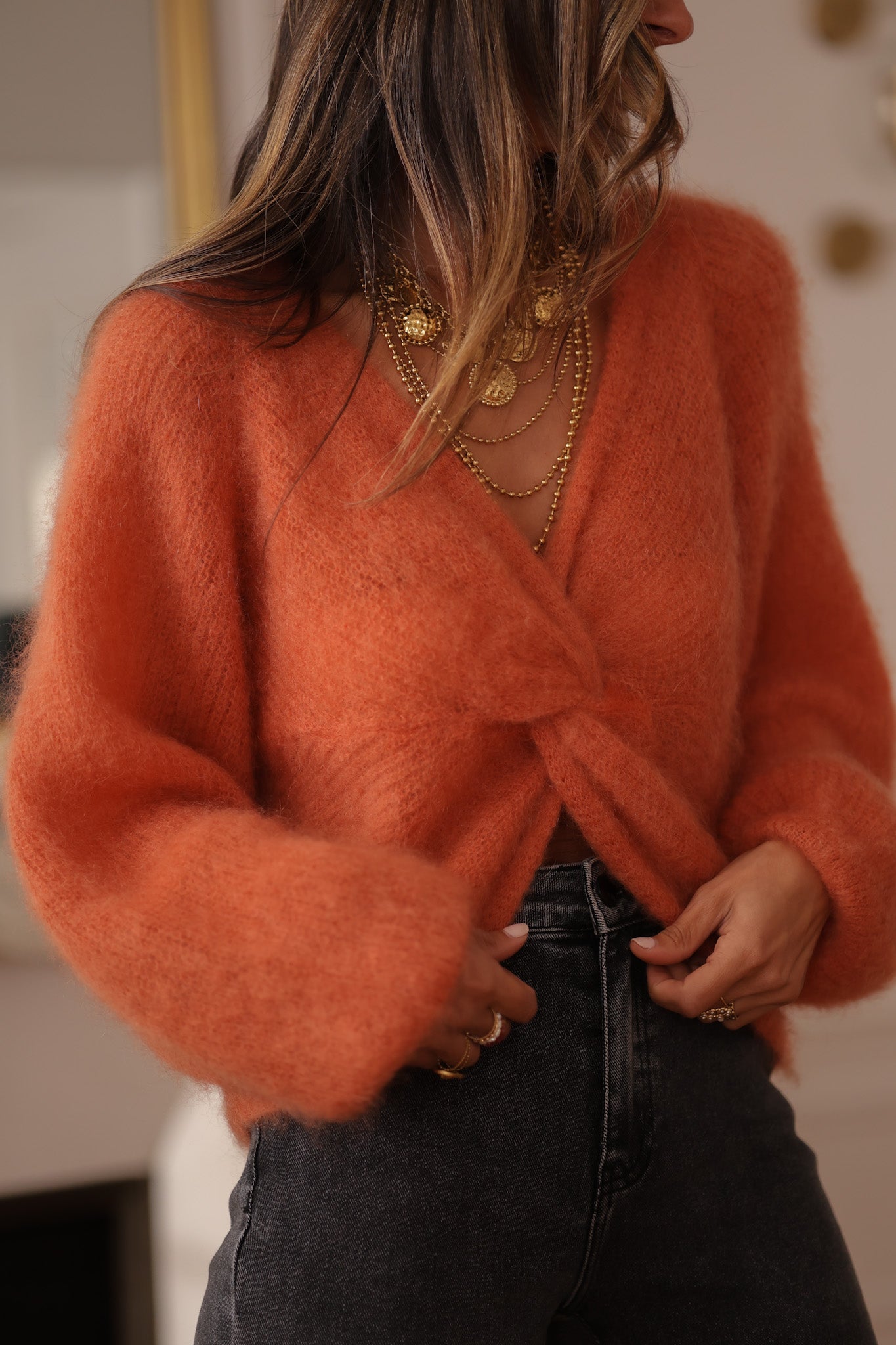 Pull Maury terracotta