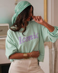 Sweat femme vert d’eau Iconic col rond style moderne (vue 7)
