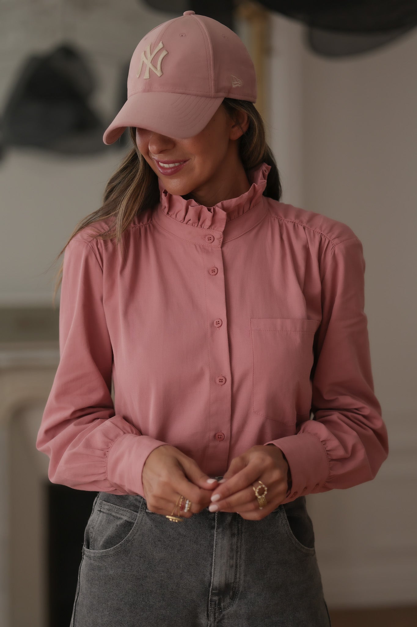 Chemise Mila rose