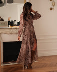 Robe longue Elva choco (Précommande)
