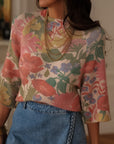 Pull Jade à fleurs