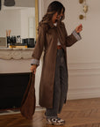 Trench long Sixtine marron