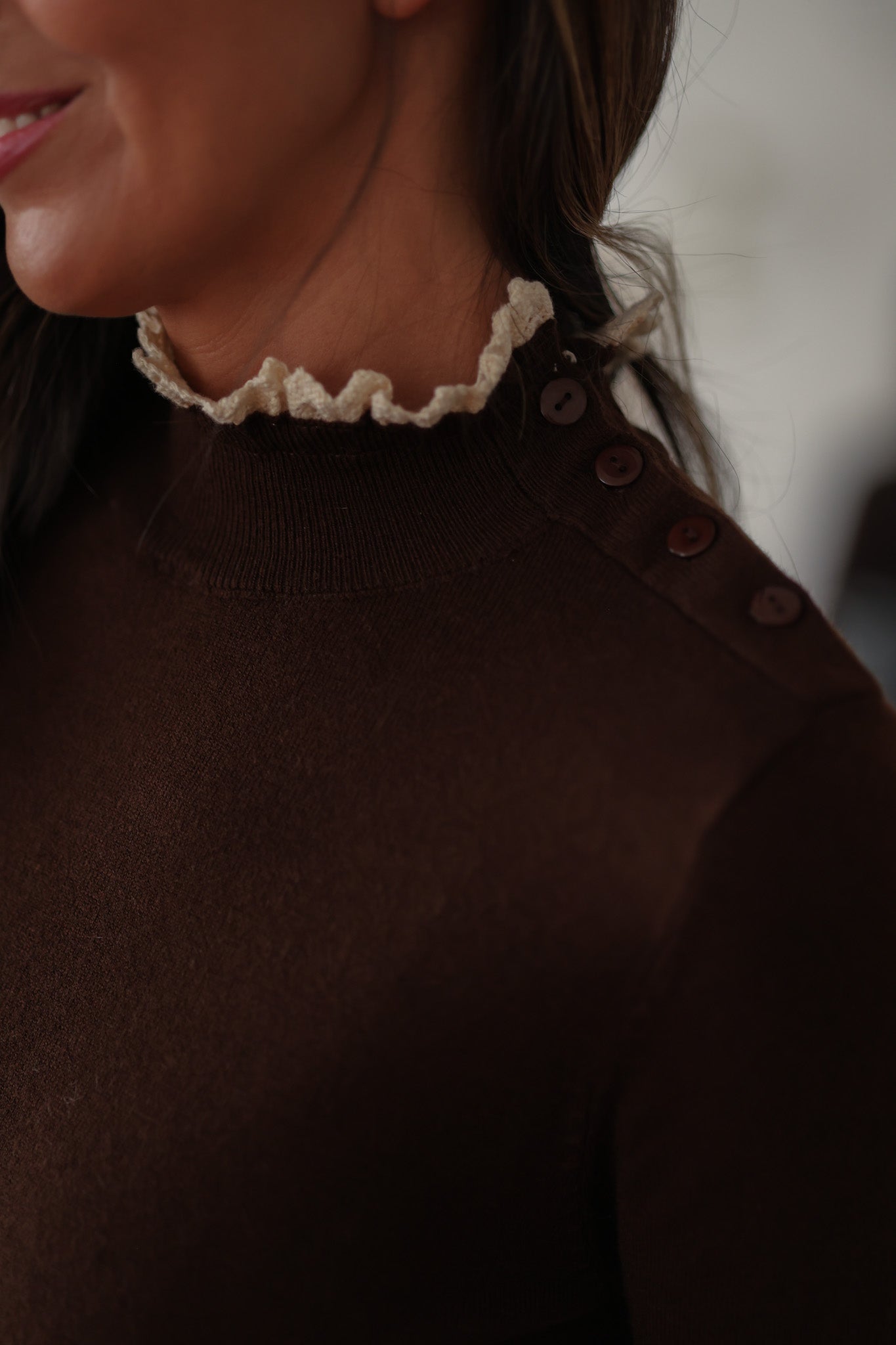 Pull Rachel marron