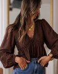 Blouse Laya marron