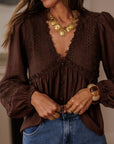 Blouse Laya marron