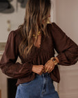 Blouse Laya marron