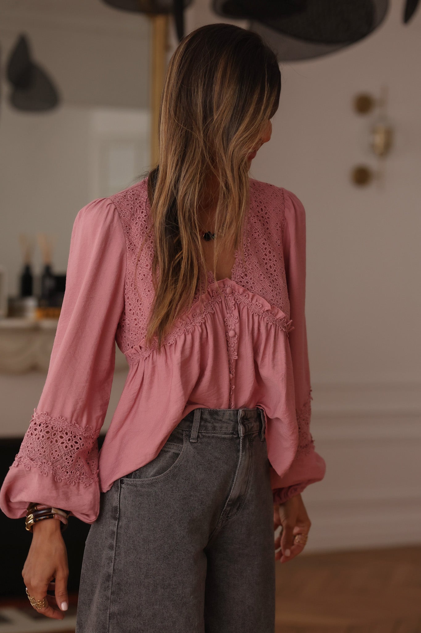 Blouse Laya rose