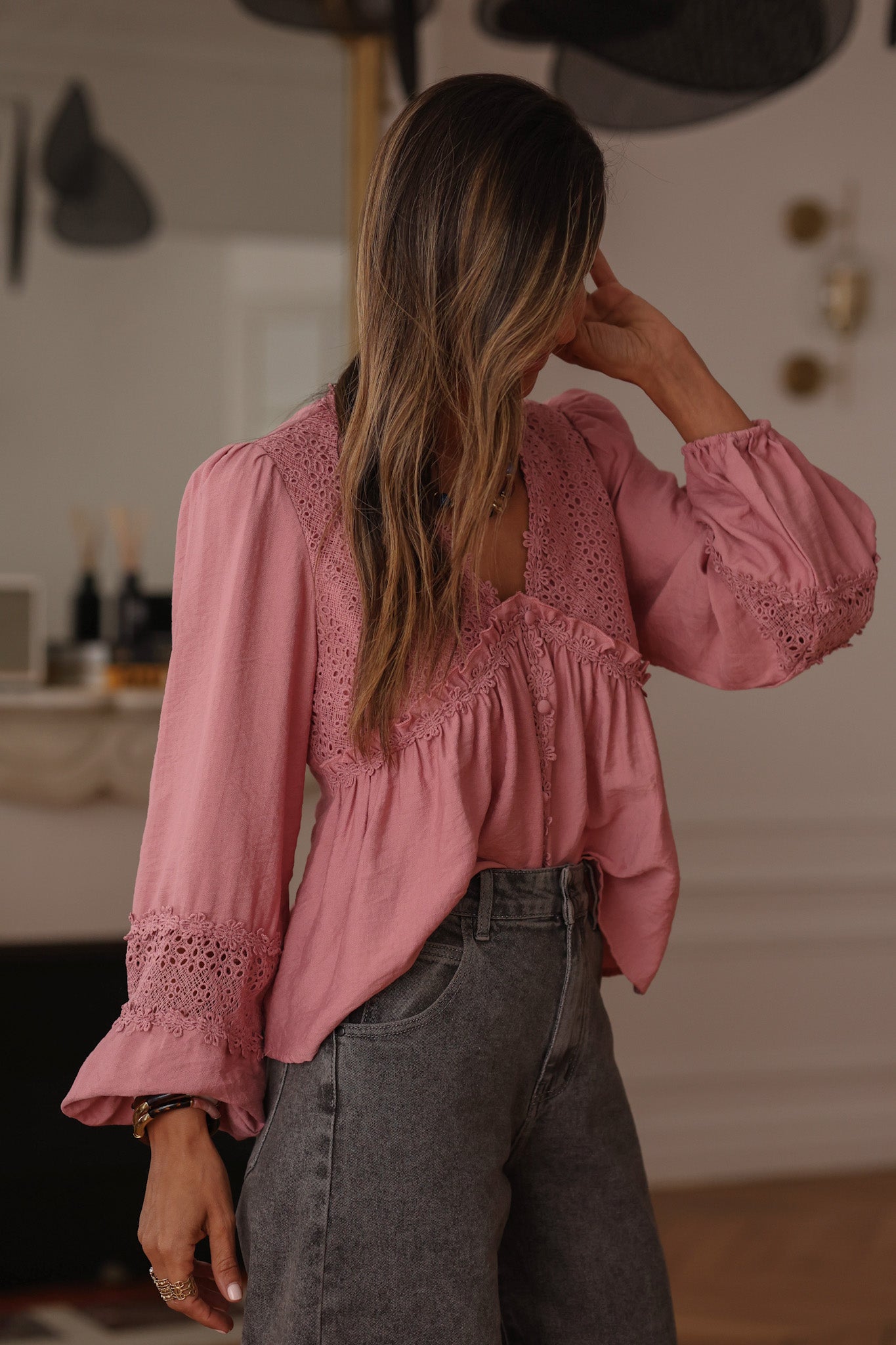 Blouse Laya rose