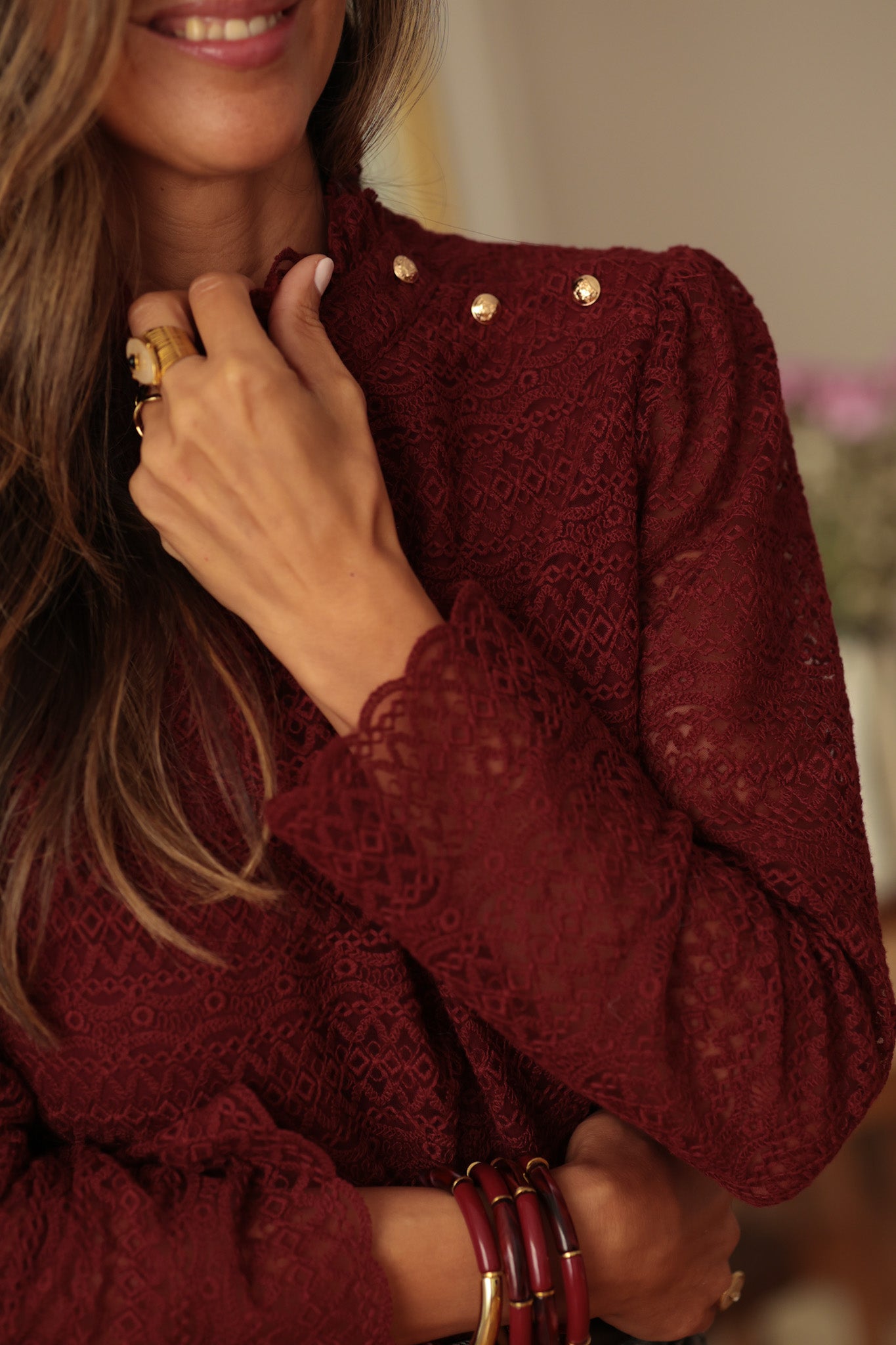 Blouse Margot bordeaux