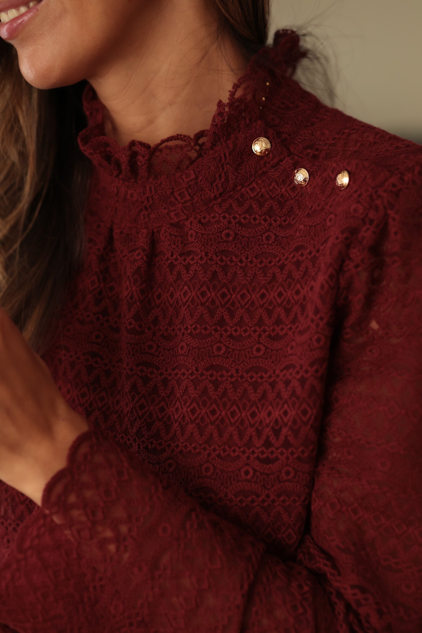 Blouse Margot bordeaux