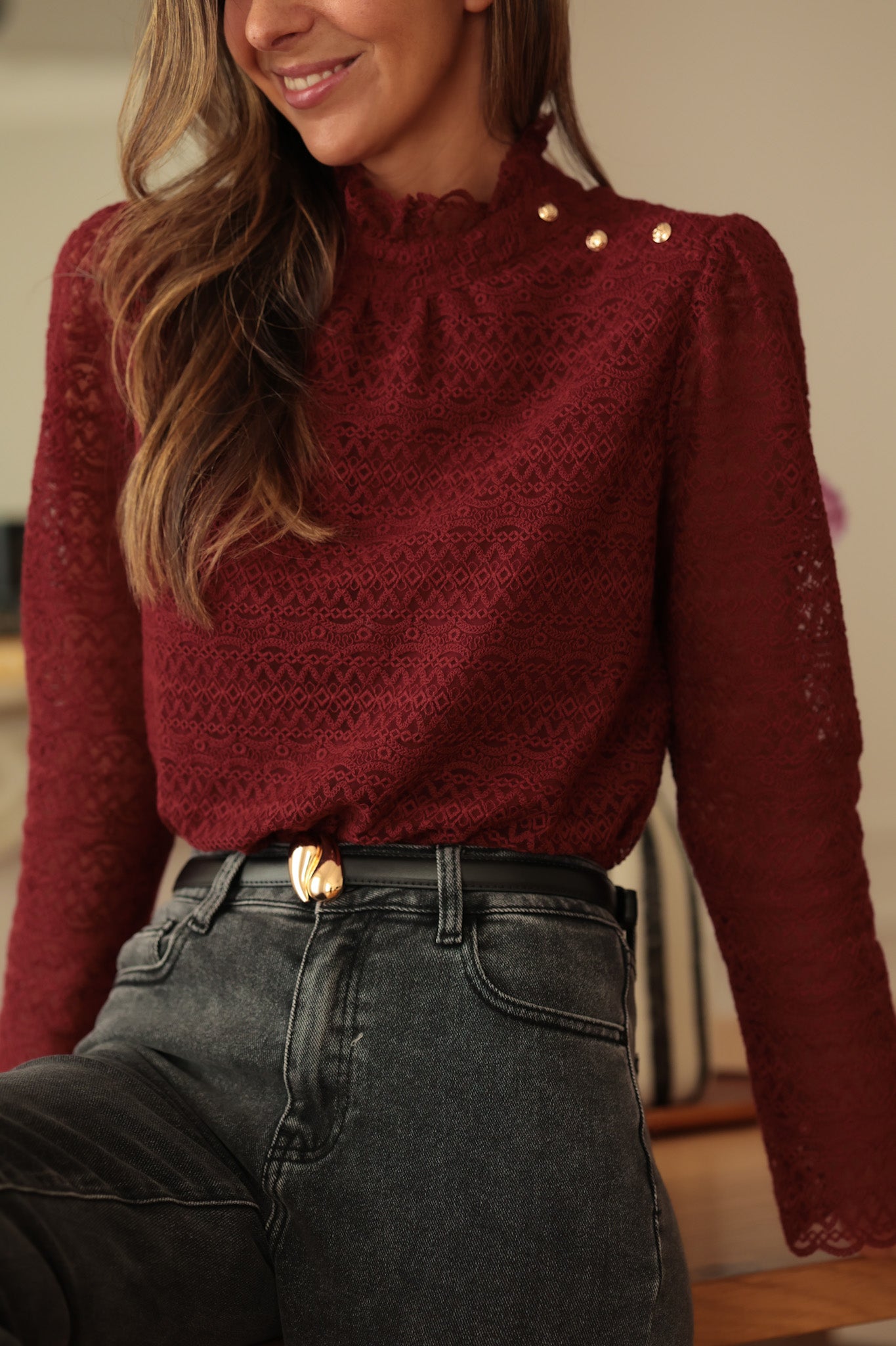 Blouse Margot bordeaux