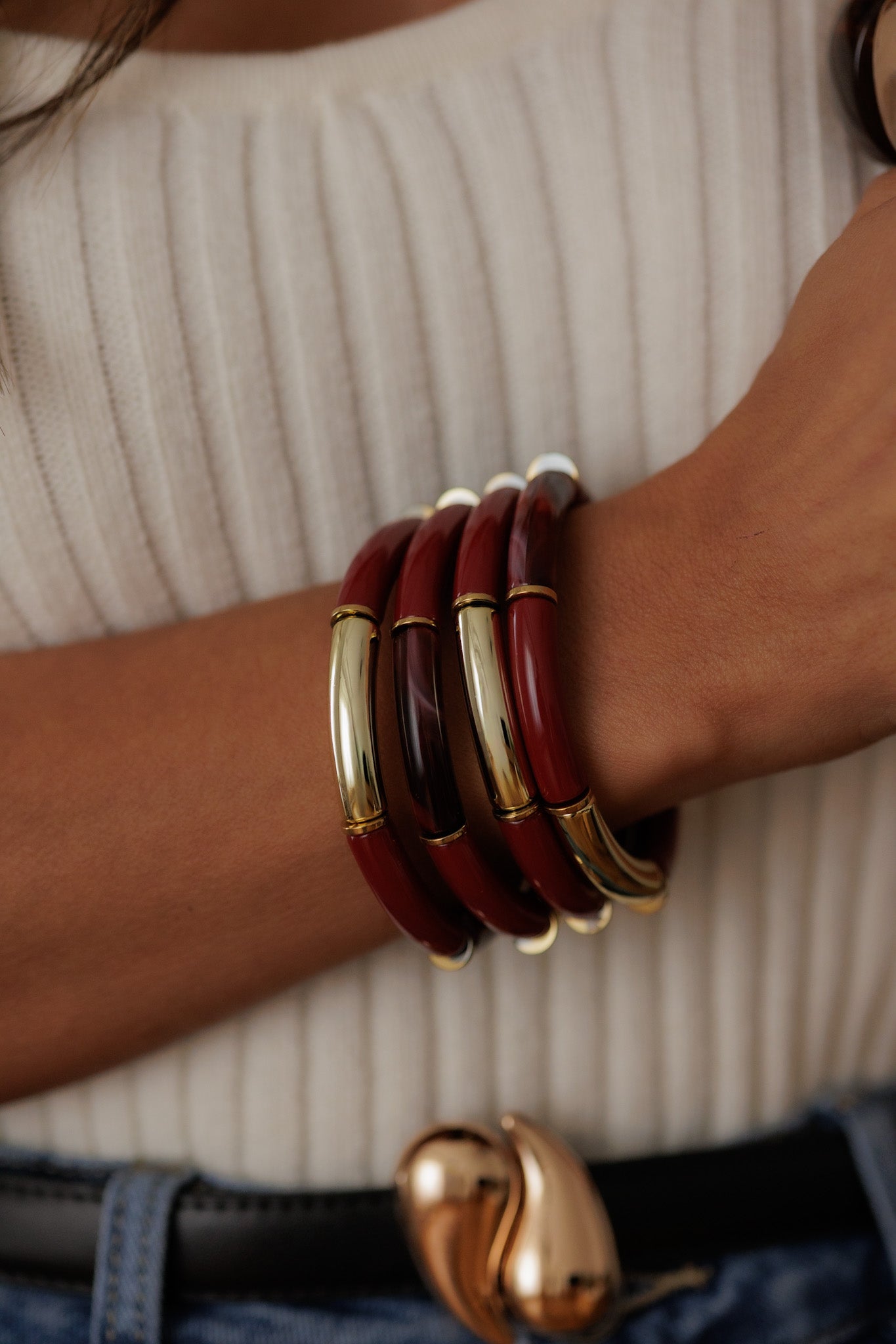 Bracelet Ambre bordeaux