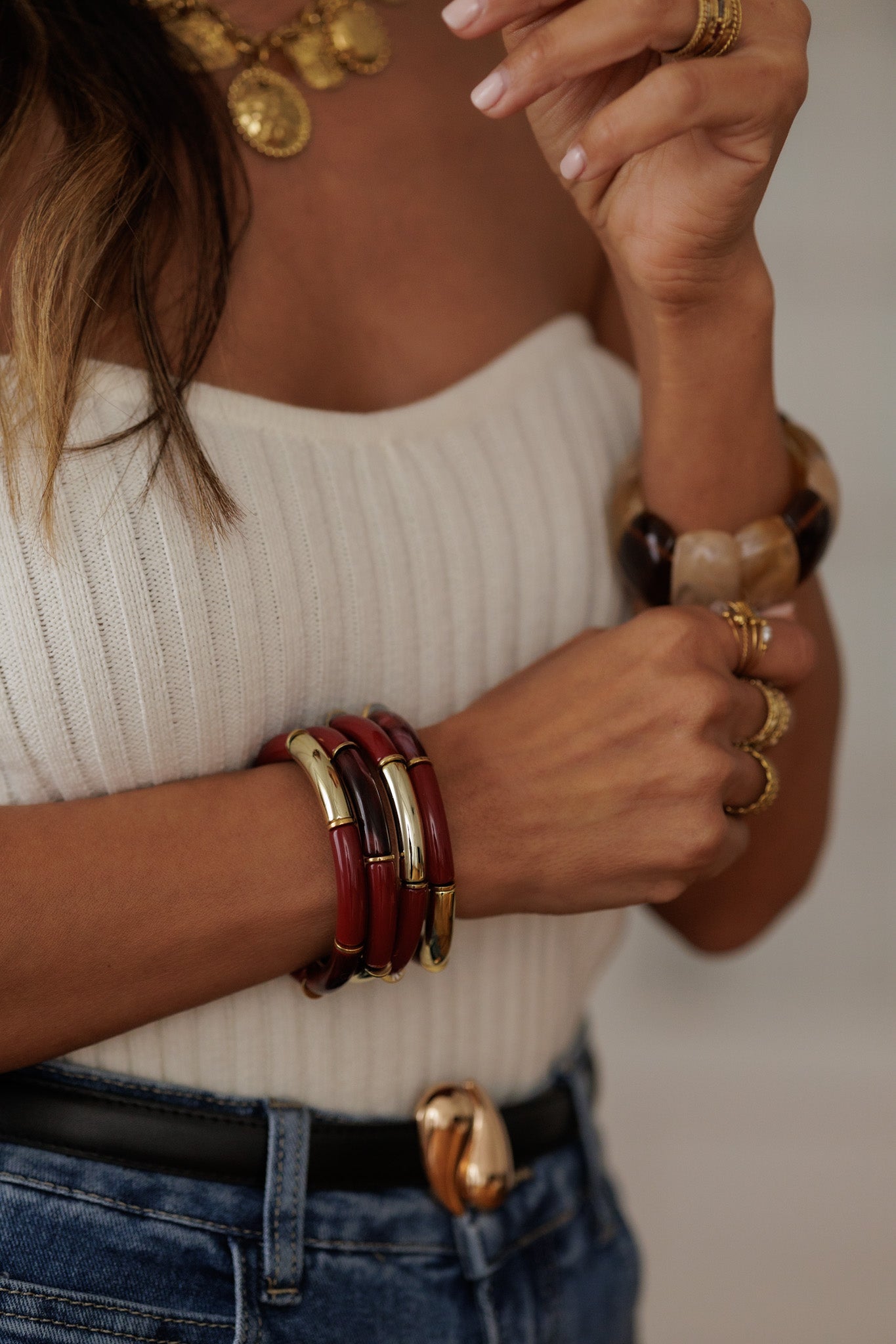 Bracelet Ambre bordeaux