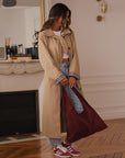 Trench long Sixtine beige