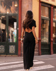 Combi-pantalon Ysé noire (PRÉCOMMANDE)