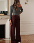 Pantalon Eddie bordeaux