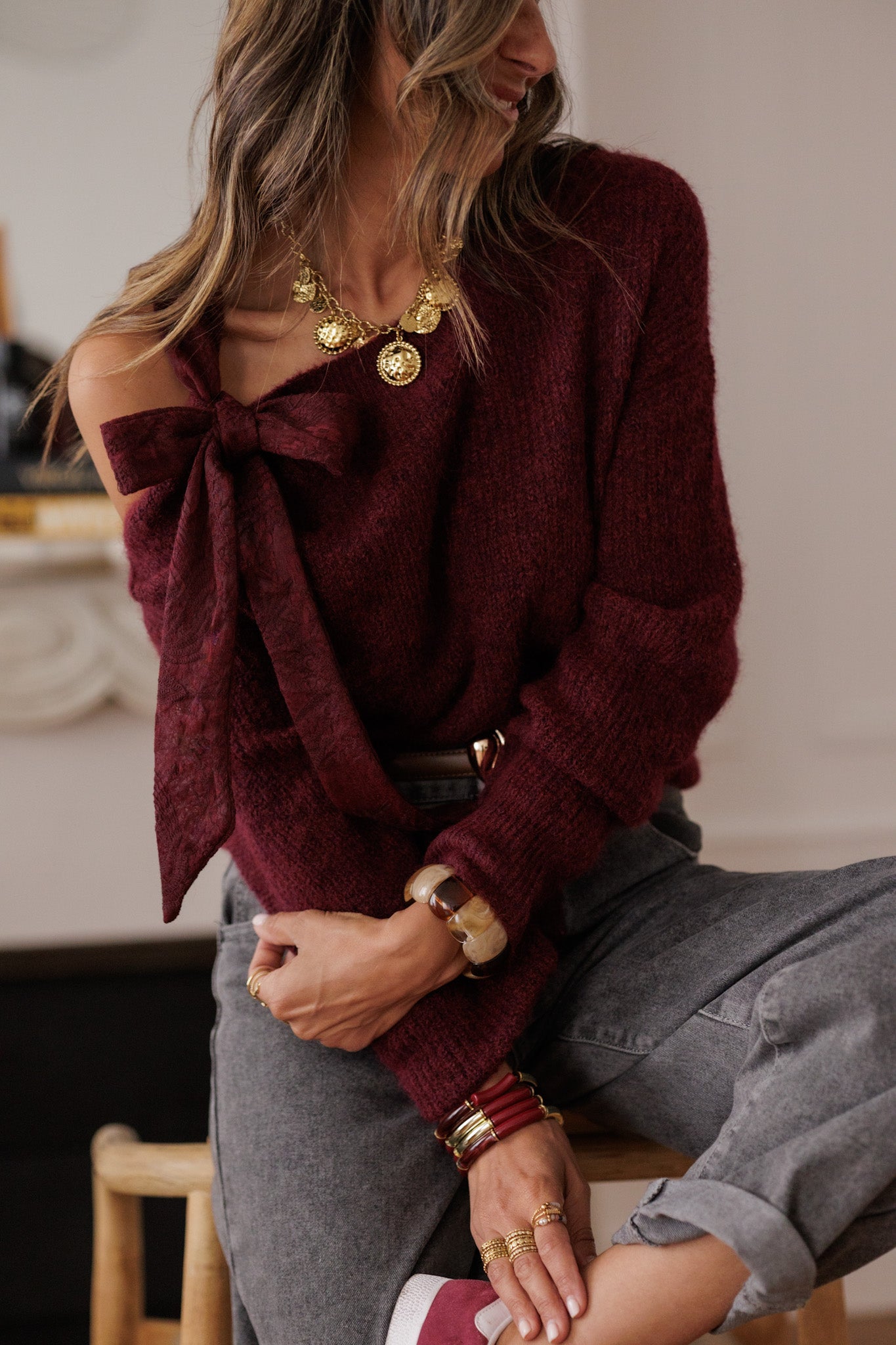 Pull Inara bordeaux